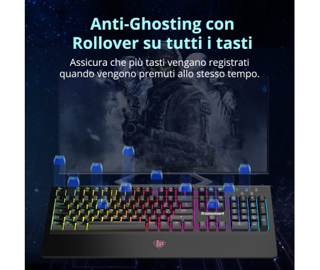 Tronsmart Elite Pro 2.4GHz Bluetooth Wireless Mechanical Gaming Keyboard
