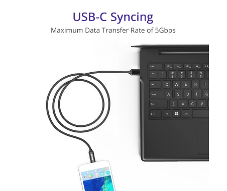 Tronsmart CPP9 Braided Nylon USB-C to USB-A 3.0 Charging & Syncing Cable (1 ft*1, 3.3 ft*1, 6 ft*1/3 Pack)