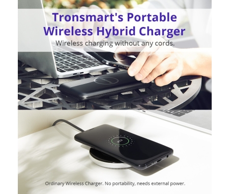 Tronsmart AirAmp 10000mAh Hybrid Wireless Charging Power Bank
